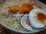 Refreshing Rice Porridge/Congee with Sweet Pototoes