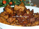 Simple Braised Tofu with Minced Meat and what better way to serve it with plain rice congee during this hazy conditions than eating out