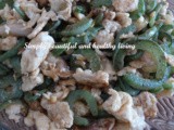 Snake Gourd (Pudalankai) Stir Fried with Salted Egg (Meatless Recipe)