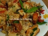 Stir Fried Bread with Eggs (Meatless Recipe)