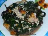 Stir Fried Malabar Spinach with Salted Egg