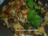 Sweet Fragrant Mint Omelette (Meatless Recipe)