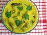 Bhindi Kadhi(okra with curd)