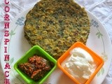 Corn and Spinach paratha