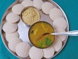 Idlis( South Indian steamed rice and spilt black gram dumplings)
