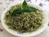 Mint Rice with Coriander (Pudina Chawal with Dhaniya)