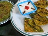 Oats stuffed Spinach Paratha