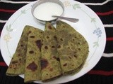Palak paratha(spinach paratha)