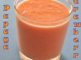 Papaya and Strawberry Milkshake