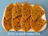 Soya Granules and Rice Paratha