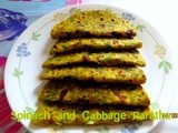 Spinach and Cabbage paratha