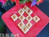 Til ki barfi using Milk Powder