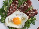 Lamb's Lettuce, Bacon, Egg Salad with Lemon and Honey Dressing