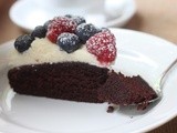 Mother's Day Dessert 2 - Chocolate Torte with Raspberry and Blueberry