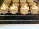 Earl Grey Cupcakes with Honey Buttercream and Candied Lemon Peel