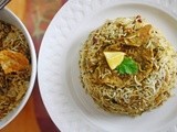 Poached egg biryani