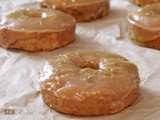 Baked Banana Donuts w/ Maple Glaze