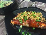 Sleazy Japanesey:  Hoisin-Sriracha Candied Salmon