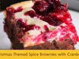 Christmas Themed Spice Brownies with Cranberry