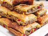 Greek Eggplant Pie with Peppers and Feta (Melitzanopita)