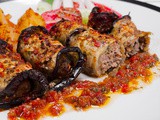 Meatballs Wrapped in Roasted Eggplant Slices