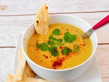 Spicy Moroccan Soup with Red Lentils and Vegetables