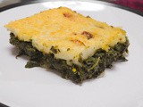 Spinach Pie with Corn Flour Topping (Easy Spanakopita)