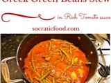 Vegetarian Green Bean Stew in a Rich Tomato Sauce