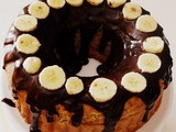Not just a Banana Bundt Cake with Chocolate Ganache | #BundtAMonth