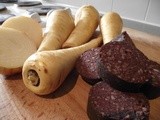 Parsnip and Apple Soup with Black Pudding