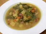 Potato and Savoy Cabbage Soup with Bacon