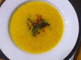 Pumpkin Soup with Sage and Bacon