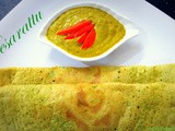 Andhra pesarattu recipe, how to prepare pesarattu (green gram dosa)