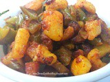 Capsicum Aloo Recipe - Potato Capsicum Sabzi for Chapati