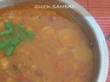 Quick Sambar (Pressure cooker method)