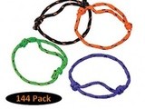 12 Dozen (144) Halloween Friendship Rope Bracelets only $7.95
