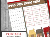 3 Little Pigs Word Find Placemat