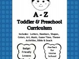 A to z Toddler and Preschool Curriculum $5.00