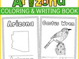 Arizona Coloring and Writing Book full of fun state facts