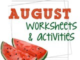 August Holiday Worksheets for Homeschooling