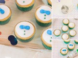 Baby Boy Bow Tie Cupcakes