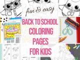 Back to School Coloring Sheets