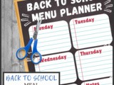 Back to School Menu Planning Printable