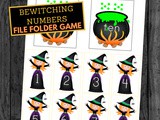 Bewitching Numbers File Folder Game for Halloween Fun