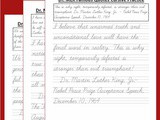 Black History: mlk Cursive Worksheets (grades 3-5)