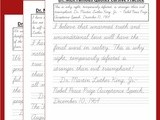 Black History: mlk Cursive Worksheets (grades 3-5)