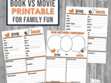 Book Versus Movie Review Printable