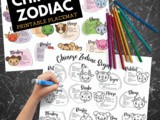 Chinese Zodiac Placemat Printable Coloring Page