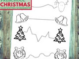 Christmas Handwriting and Coloring Page for Preschool