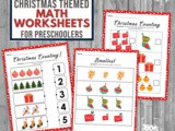 Christmas Preschool Math Worksheets